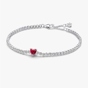 Pandora Red sparkling heart bracelet
